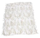Home-trends24.de Wohndecke Kuscheldecke Blätter Weiß Fransen Bild 3