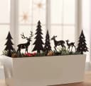 Home-trends24.de Dekofigur Hirsch Reh Rentier Figur 7er Set Metall Weihnachten Bild 1