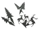 Home-trends24.de Dekofigur Hirsch Reh Rentier Figur 7er Set Metall Weihnachten Bild 3