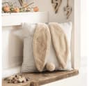 Home-trends24.de Kissenhülle Hase Ohren Creme Samt-Optik Bild 1