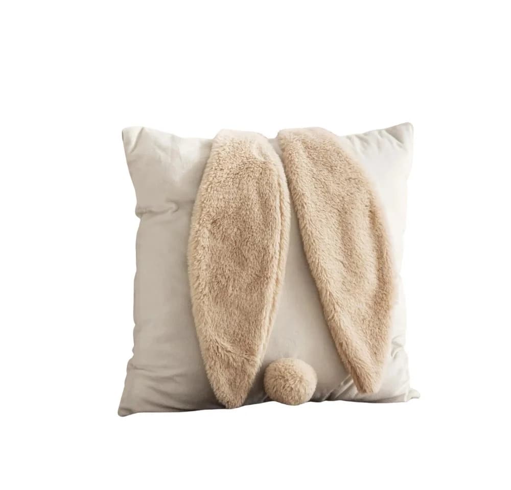 Home-trends24.de Kissenhülle Hase Ohren Creme Samt-Optik - Bild 2