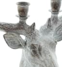 Home-trends24.de Hirsch Kerzenständer Silber Polyresin Bild 5