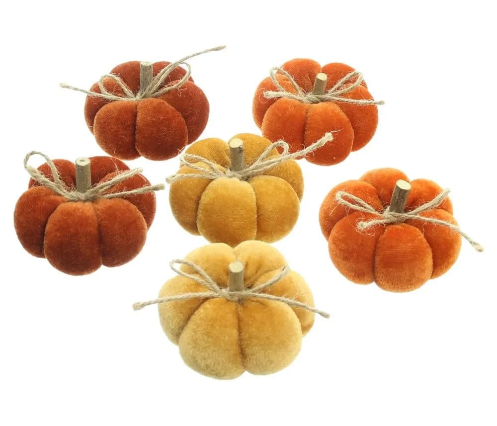 Home-trends24.de Dekofigur Kürbis samtweich Herbst Tisch Deko 6er Set - Bild 2