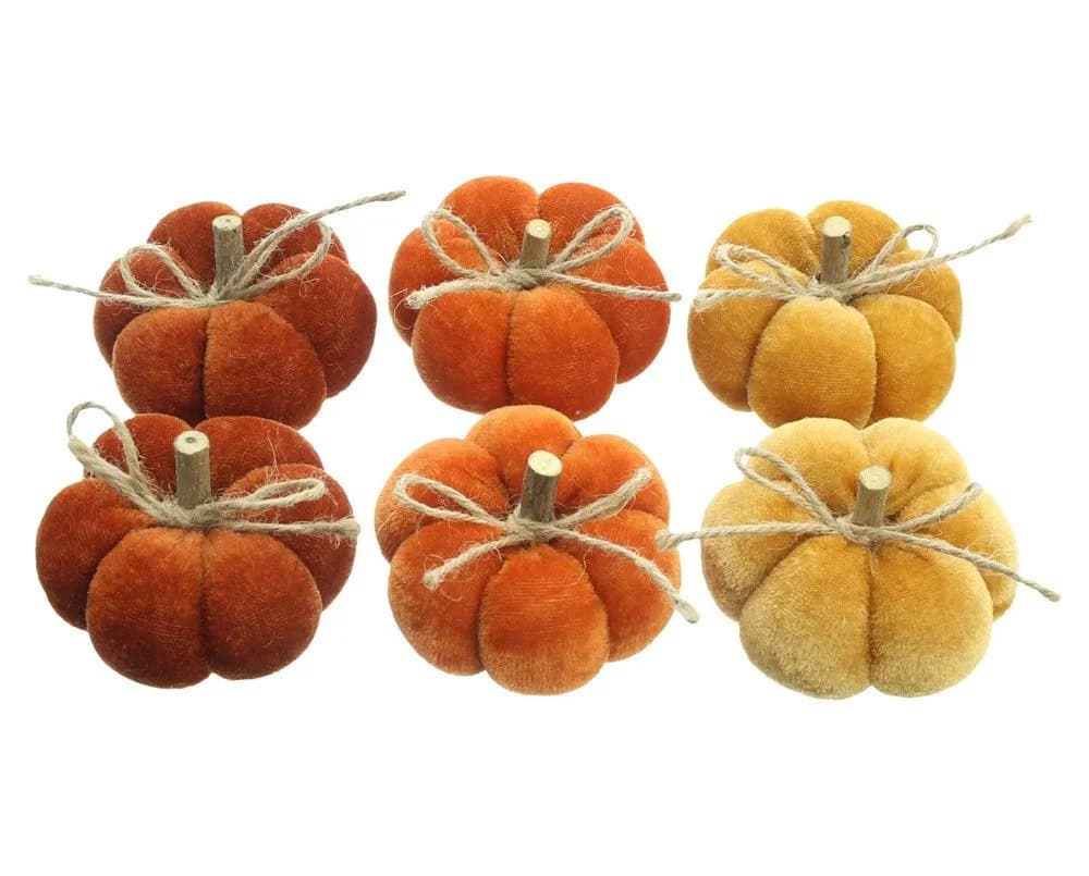 Home-trends24.de Dekofigur Kürbis samtweich Herbst Tisch Deko 6er Set - Bild 3