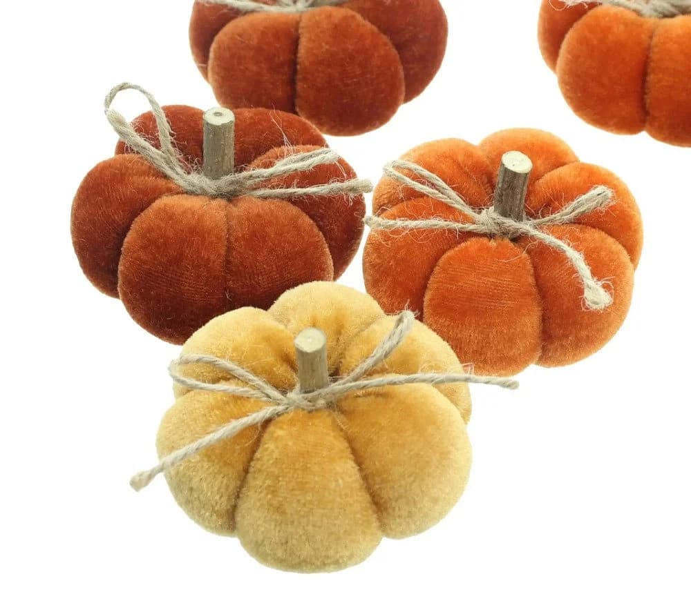 Home-trends24.de Dekofigur Kürbis samtweich Herbst Tisch Deko 6er Set - Bild 4
