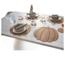 Home-trends24.de Platzset Kürbis Filz Herbst Deko 8tlg. Beige/Gold Bild 2