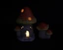 Home-trends24.de LED Dekofigur Pilz Haus 2er-Set Terrakotta Bild 3