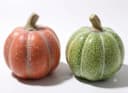 Home-trends24.de Dekofigur Kürbis orange grün 2er-Set Herbst Deko Bild 2