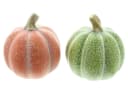 Home-trends24.de Dekofigur Kürbis orange grün 2er-Set Herbst Deko Bild 3