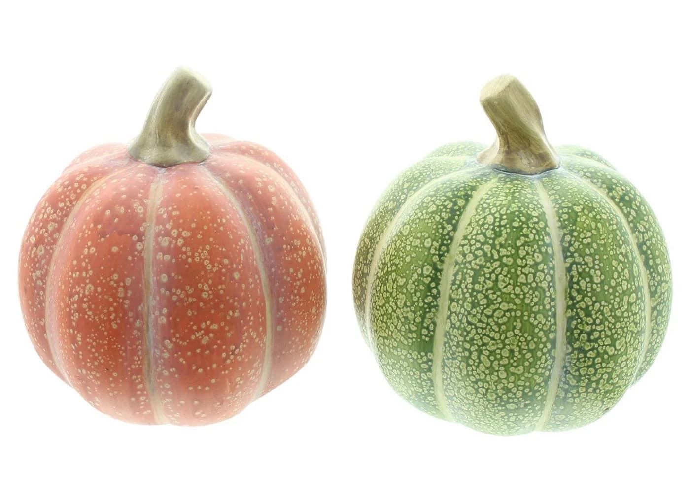 Home-trends24.de Dekofigur Kürbis orange grün 2er-Set Herbst Deko - Bild 3