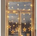Home-trends24.de LED-Lichtervorhang Warmweiß Timer Sterne Bild 1