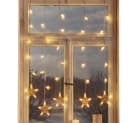 Home-trends24.de LED-Lichtervorhang Warmweiß Timer Sterne Bild 2