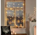 Home-trends24.de LED-Lichtervorhang Warmweiß Timer Sterne Bild 3