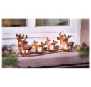 Home-trends24.de Windlicht Rentier 5tlg. Deko Teelichthalter Metall Bild 1