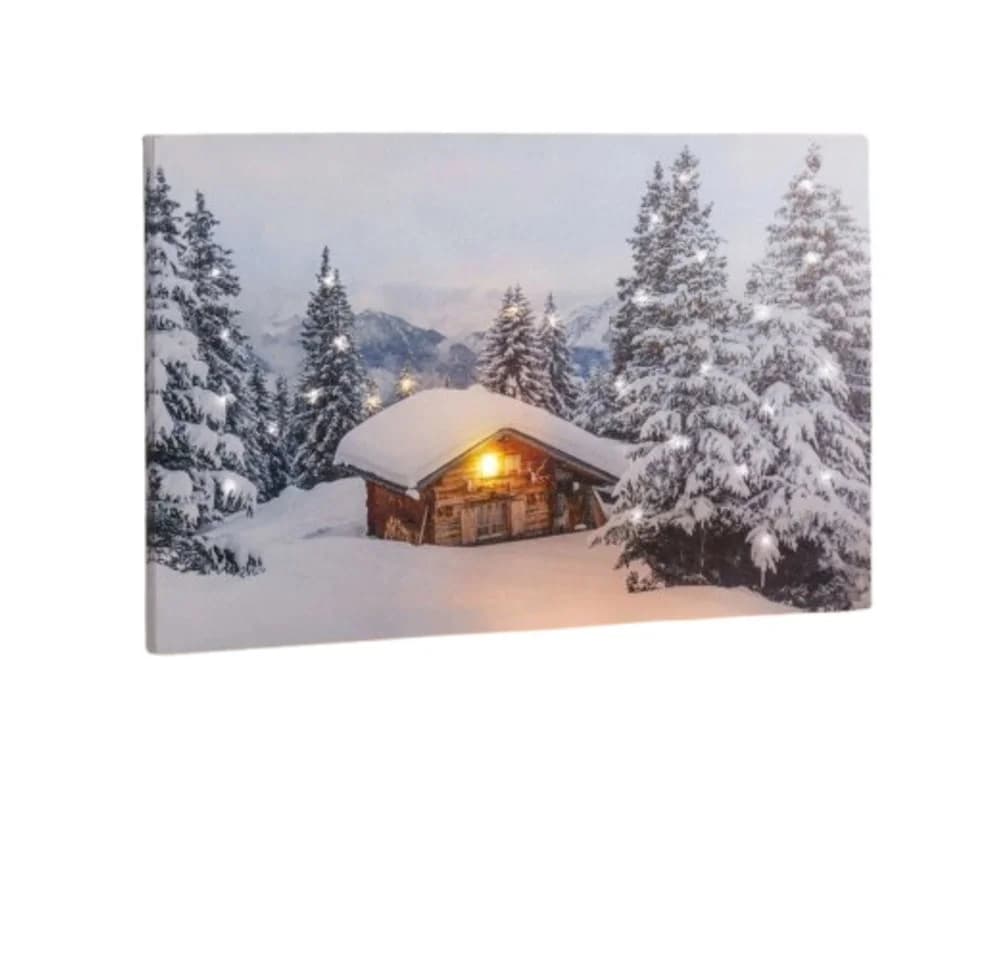 Home-trends24.de LED Leinwandbild Winterlandschaft Beleuchtet - Bild 2