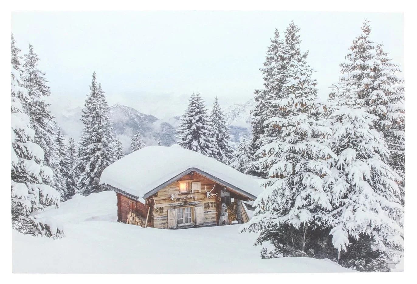 Home-trends24.de LED Leinwandbild Winterlandschaft Beleuchtet - Bild 3