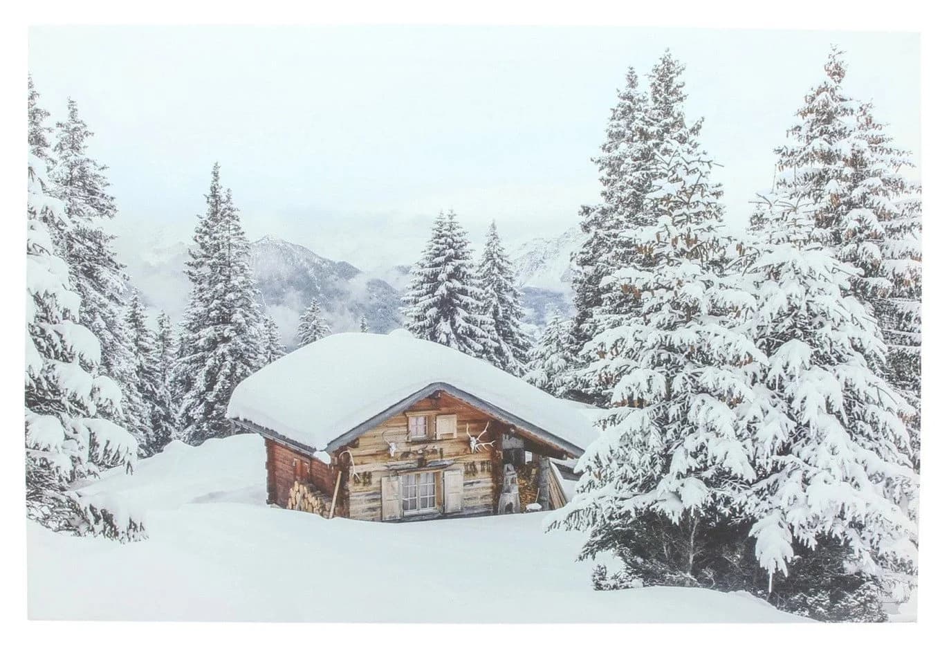 Home-trends24.de LED Leinwandbild Winterlandschaft Beleuchtet - Bild 4