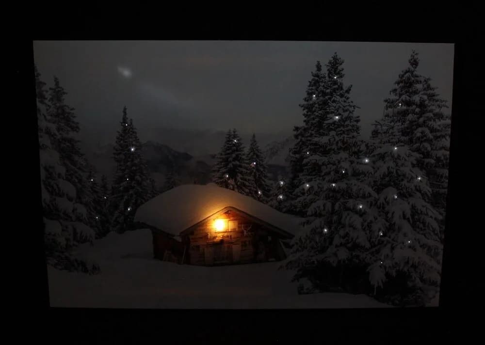 Home-trends24.de LED Leinwandbild Winterlandschaft Beleuchtet - Bild 5