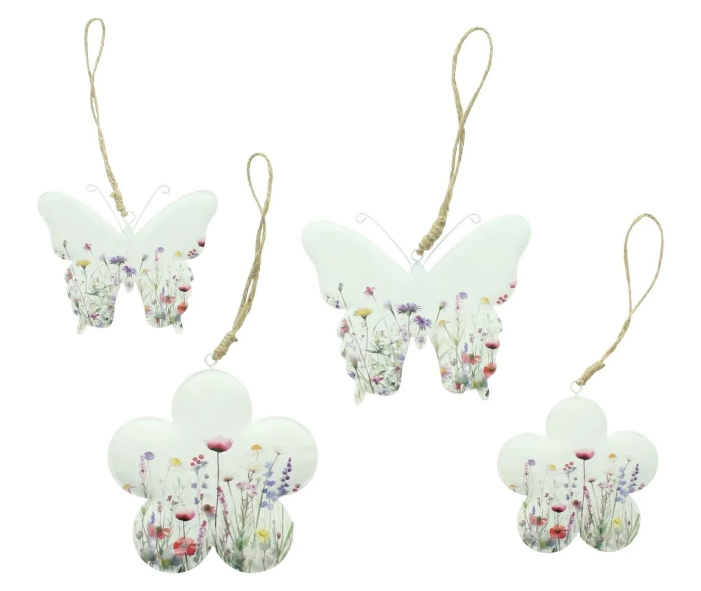 Home-trends24.de Dekohänger Schmetterling Blume Metall 4er-Set - Bild 2