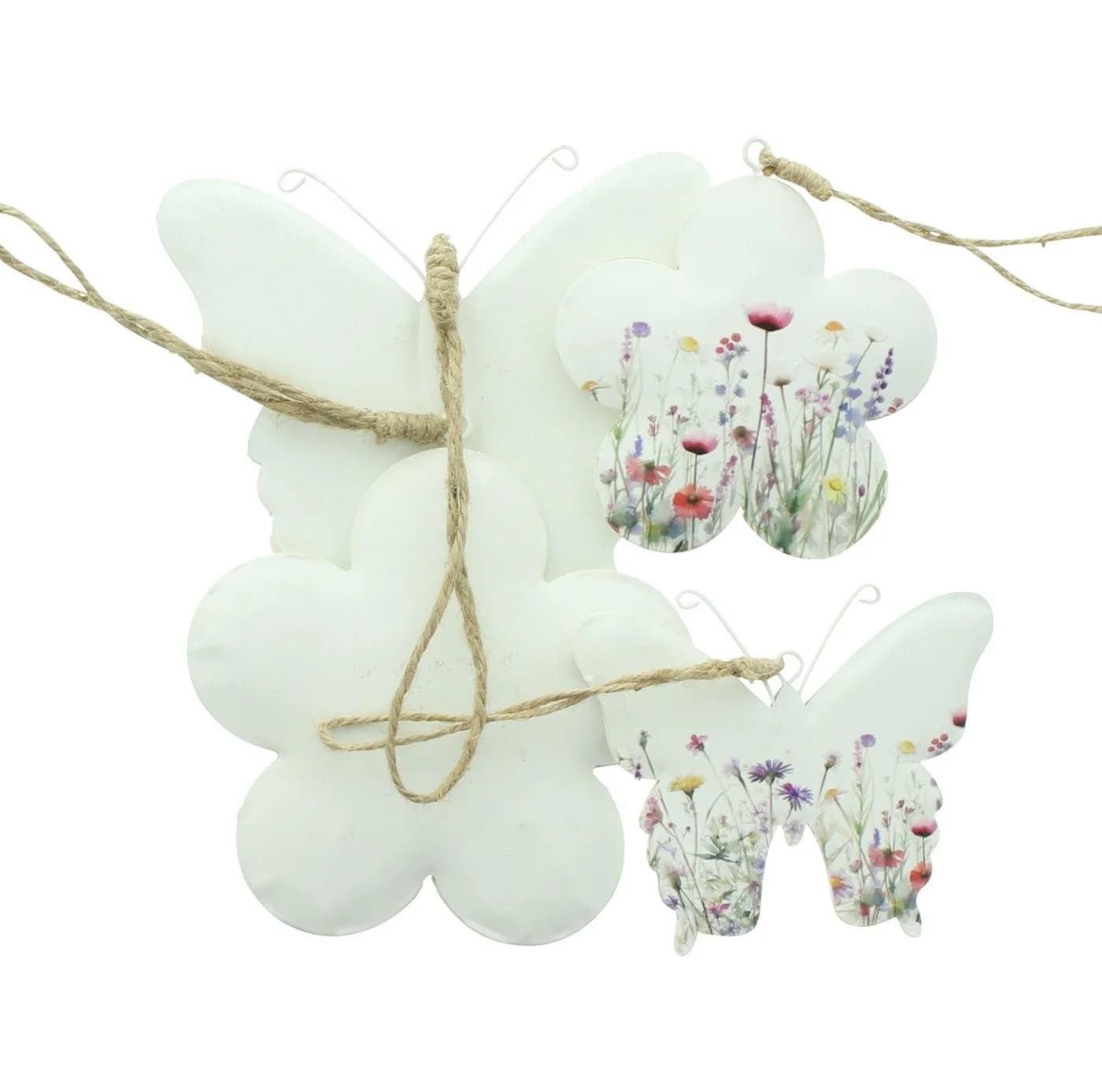 Home-trends24.de Dekohänger Schmetterling Blume Metall 4er-Set - Bild 3