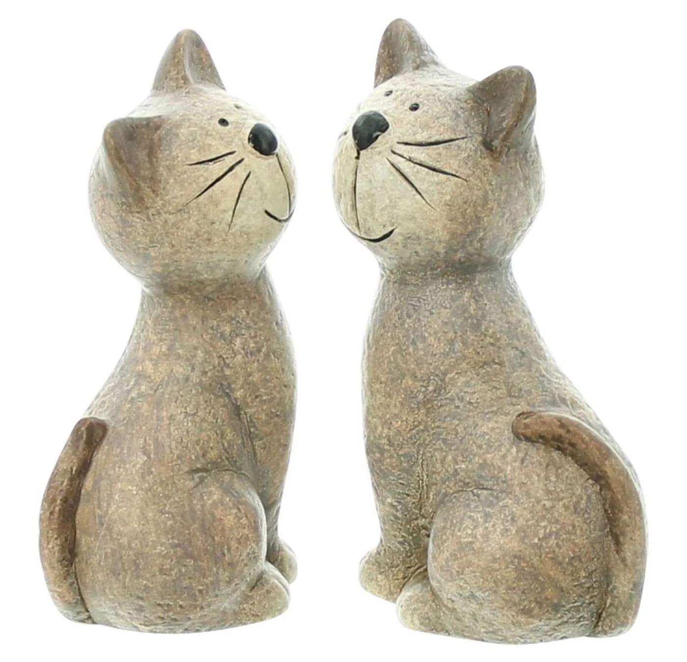 Home-trends24.de Dekofigur Katze Terracotta 2er-Set 16 cm - Bild 3