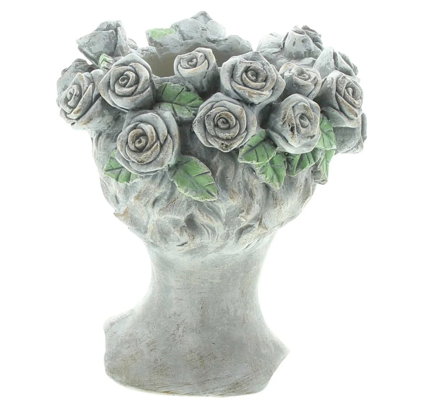 Home-trends24.de Pflanzschale Rosen Kopf Büste Skulptur Gefäß Übertopf Kübel - Bild 4