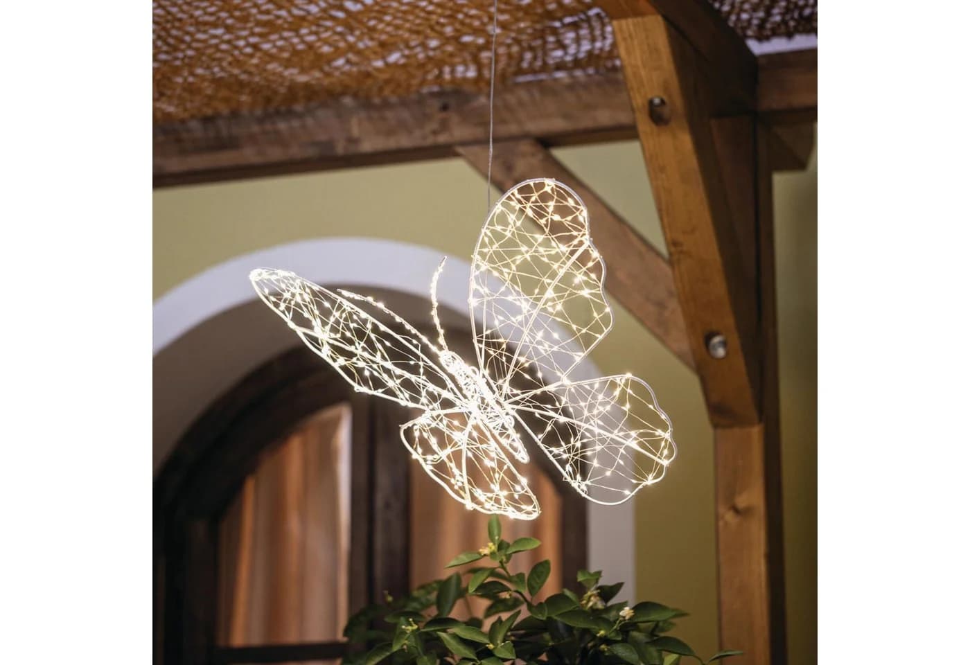 Home-trends24.de LED Dekofigur Schmetterling 600 warmweiß Timer weiß - Bild 2