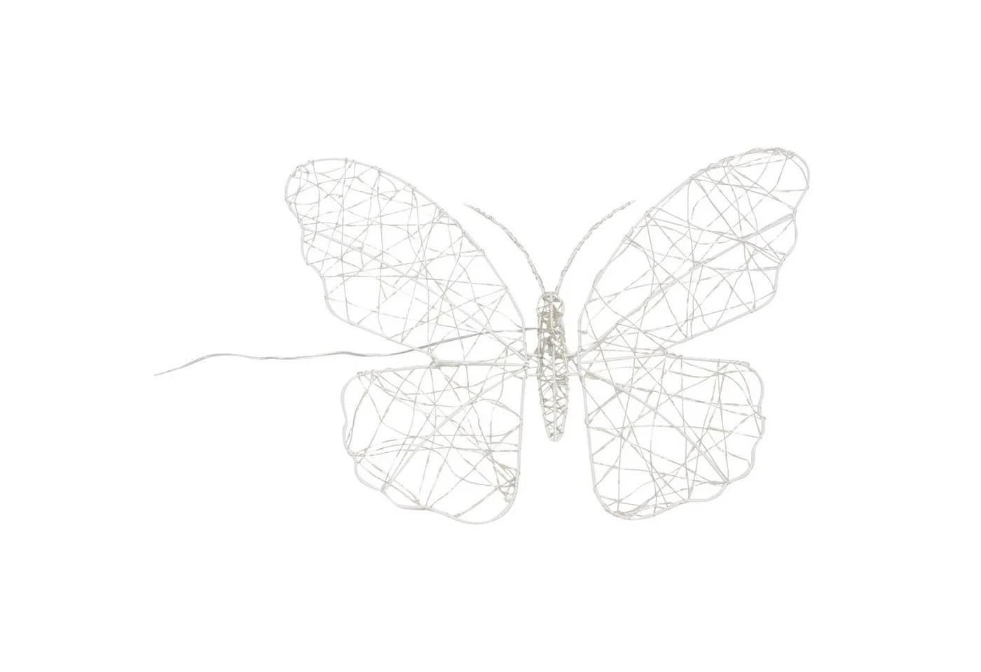 Home-trends24.de LED Dekofigur Schmetterling 600 warmweiß Timer weiß - Bild 4