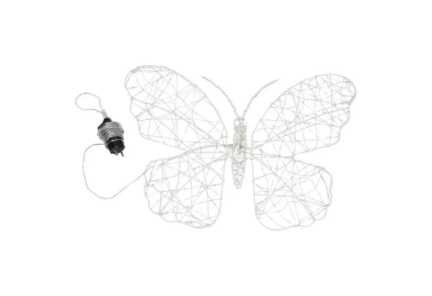 Home-trends24.de LED Dekofigur Schmetterling 600 warmweiß Timer weiß - Bild 5