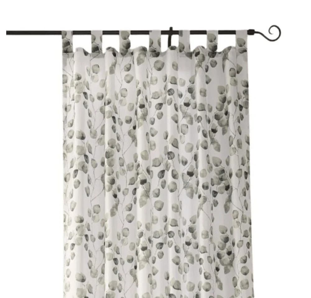 Home-trends24.de Gardine Blätter Grün Transparent Weiß Polyester - Bild 3