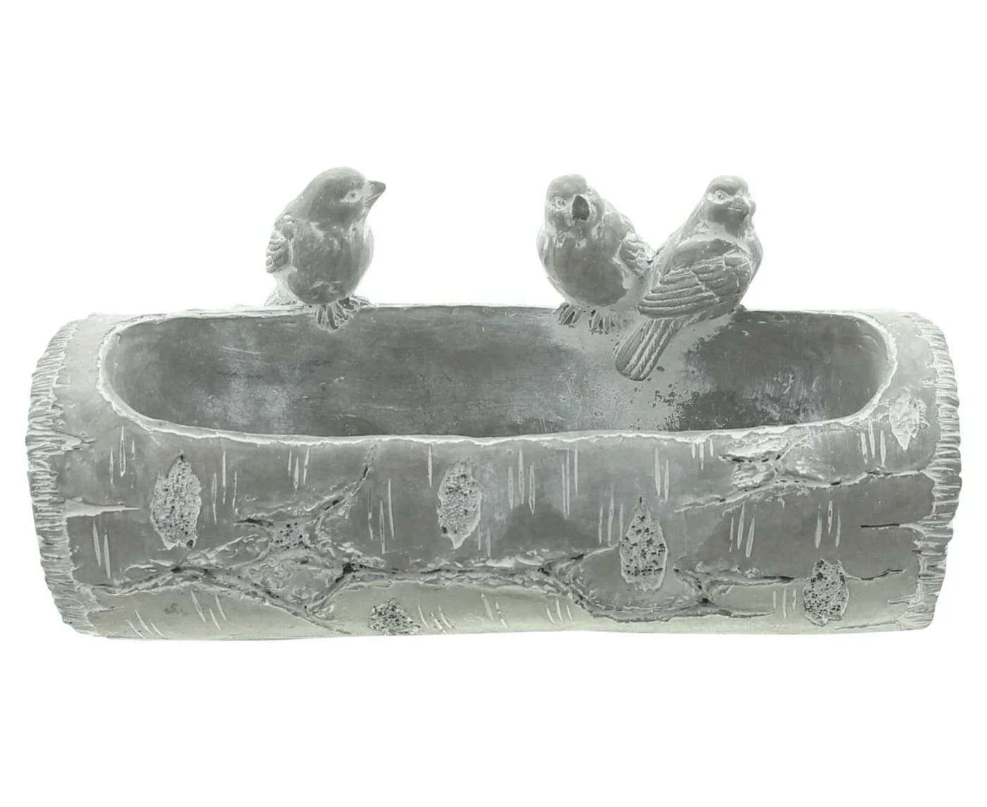 Home-trends24.de Vogeltränke Baumstamm Weiß Zement - Bild 2