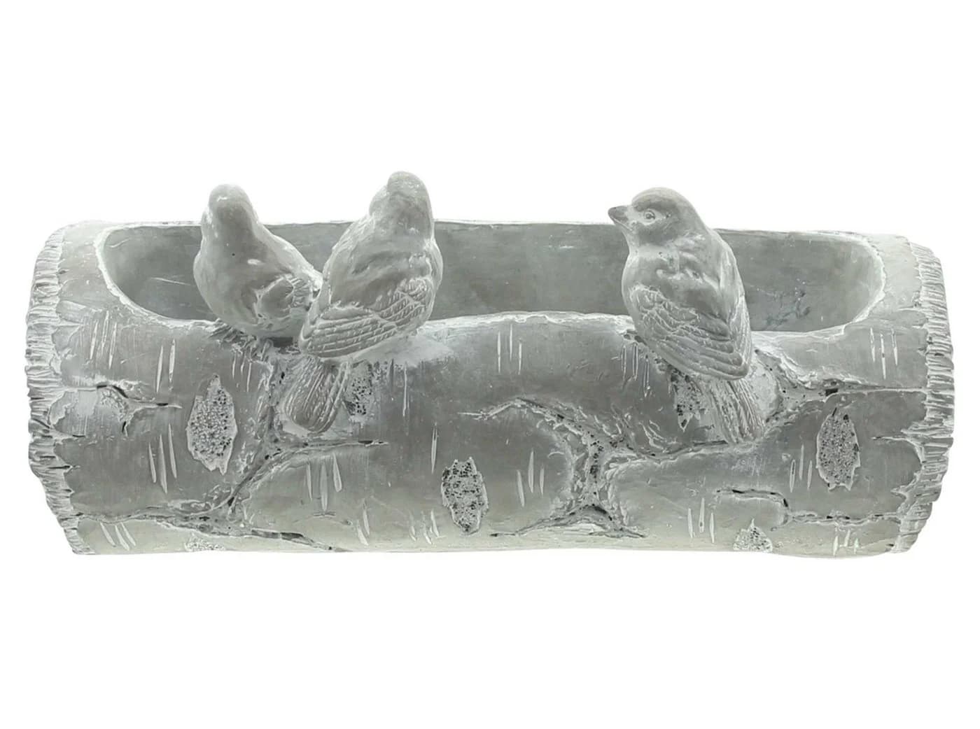 Home-trends24.de Vogeltränke Baumstamm Weiß Zement - Bild 3