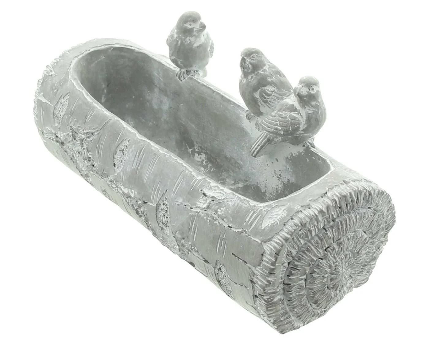Home-trends24.de Vogeltränke Baumstamm Weiß Zement - Bild 5