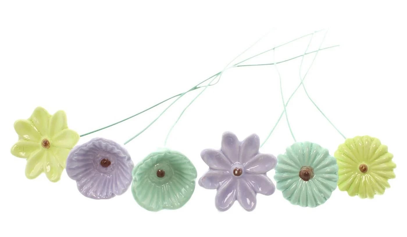 Home-trends24.de Gartenstecker Blumenstecker Pastellblüten 6er Set - Bild 3