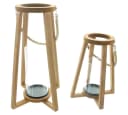 Home-trends24.de Kerzenlaterne 2er Set Holz Schwarz Jute Bild 5