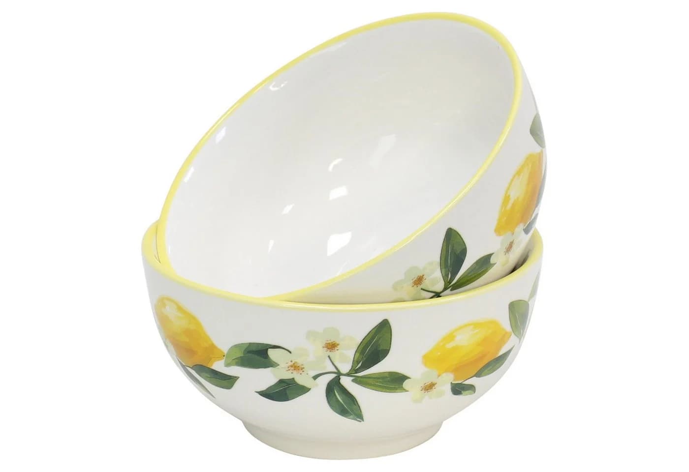 Home-trends24.de Geschirr-Set Lemon Steingut 2er-Set Gelb/Weiß - Bild 4