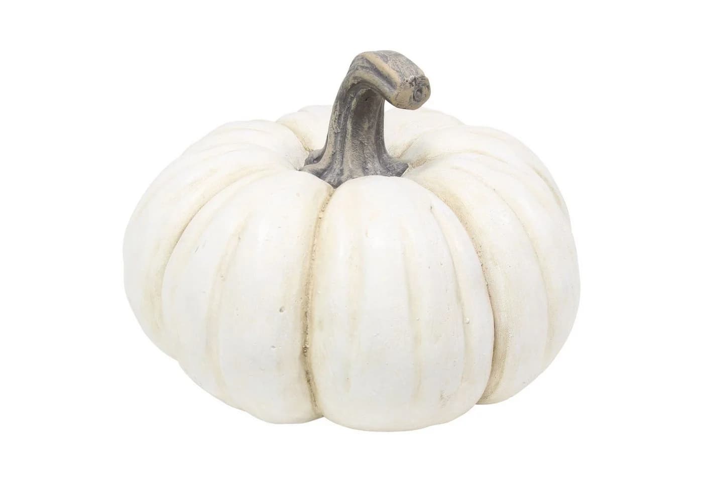 Dekofigur Kürbis Weiß 29 cm Herbstdeko Halloween Tischdeko - Bild 4