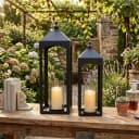 Home-trends24.de Kerzenlaterne Metall 2er-Set Schwarz Bild 2