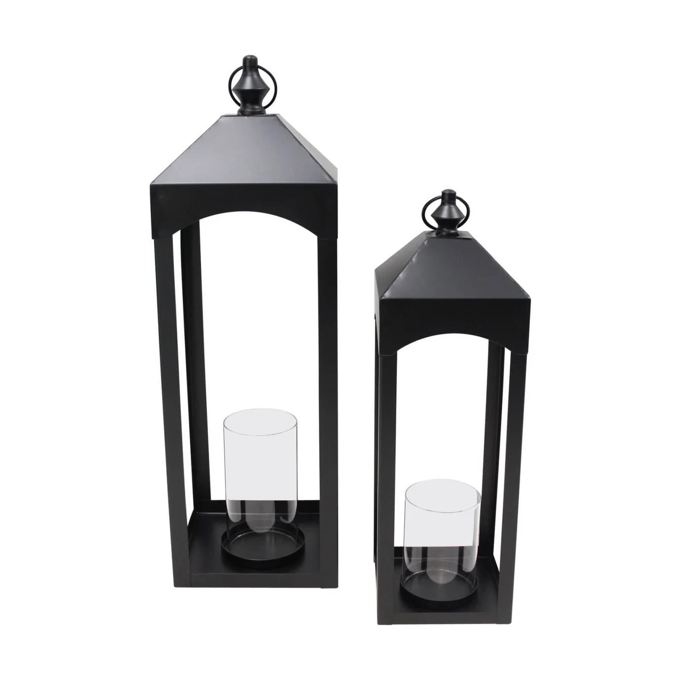 Home-trends24.de Kerzenlaterne Metall 2er-Set Schwarz - Bild 3