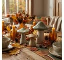 Home-trends24.de Dekofigur Pilz Steinpilz 3er-Set Porzellan Braun/Grün Bild 2