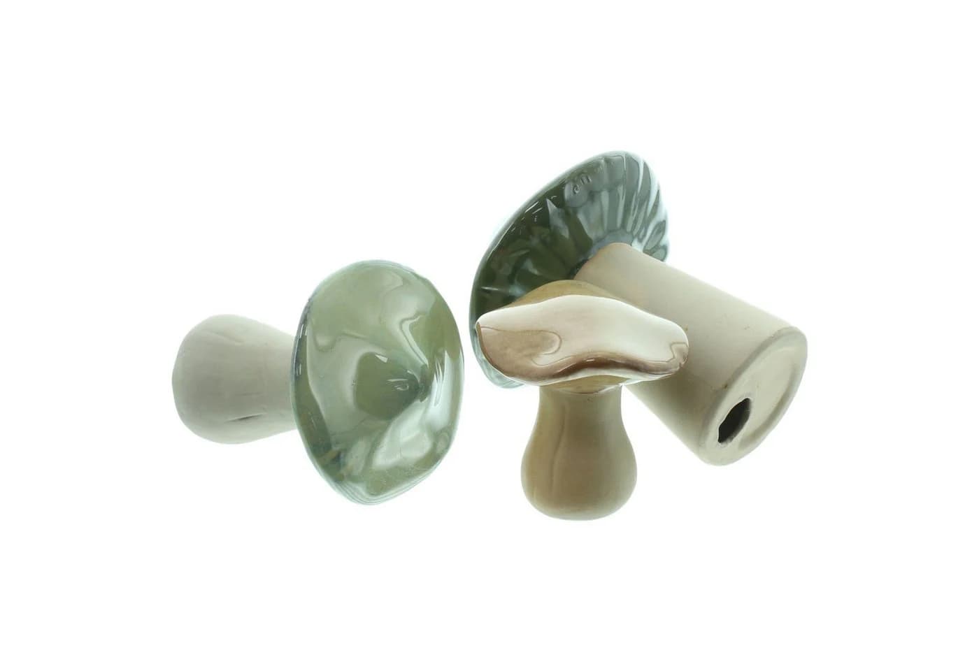 Home-trends24.de Dekofigur Pilz Steinpilz 3er-Set Porzellan Braun/Grün - Bild 3