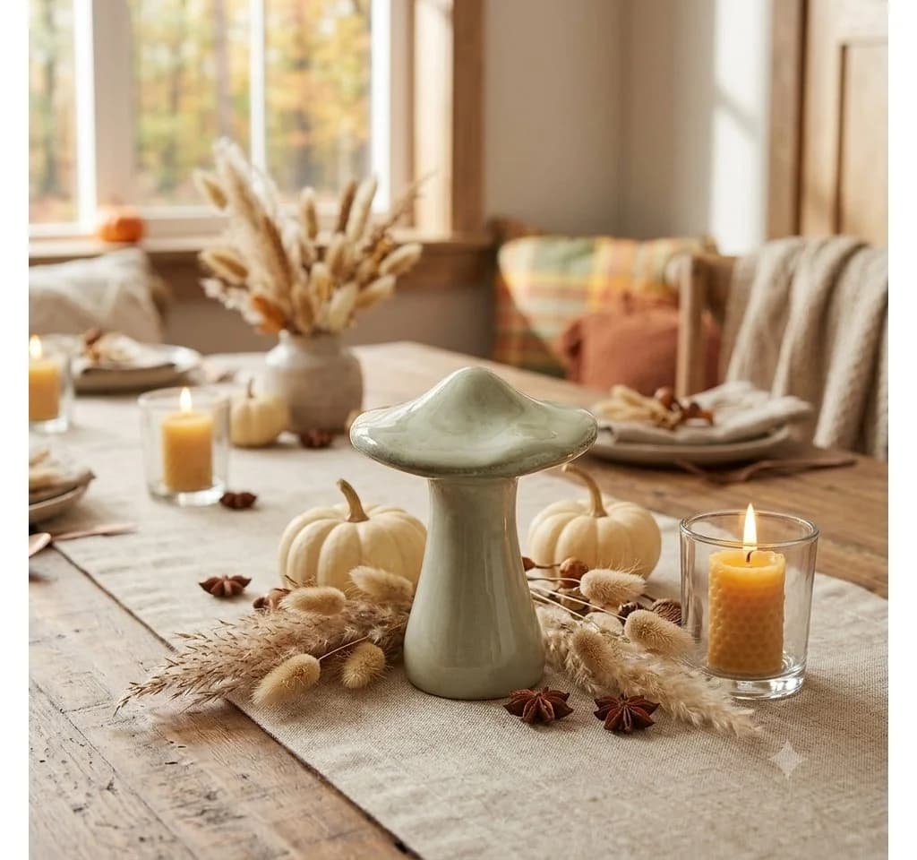 Home-trends24.de Dekofigur Pilz Steinpilz 3er-Set Porzellan Braun/Grün - Bild 5