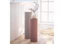 Home-trends24.de Deko-Säulen 2er-Set Metall Pastell Grau-Beige & Altrosa Bild 1