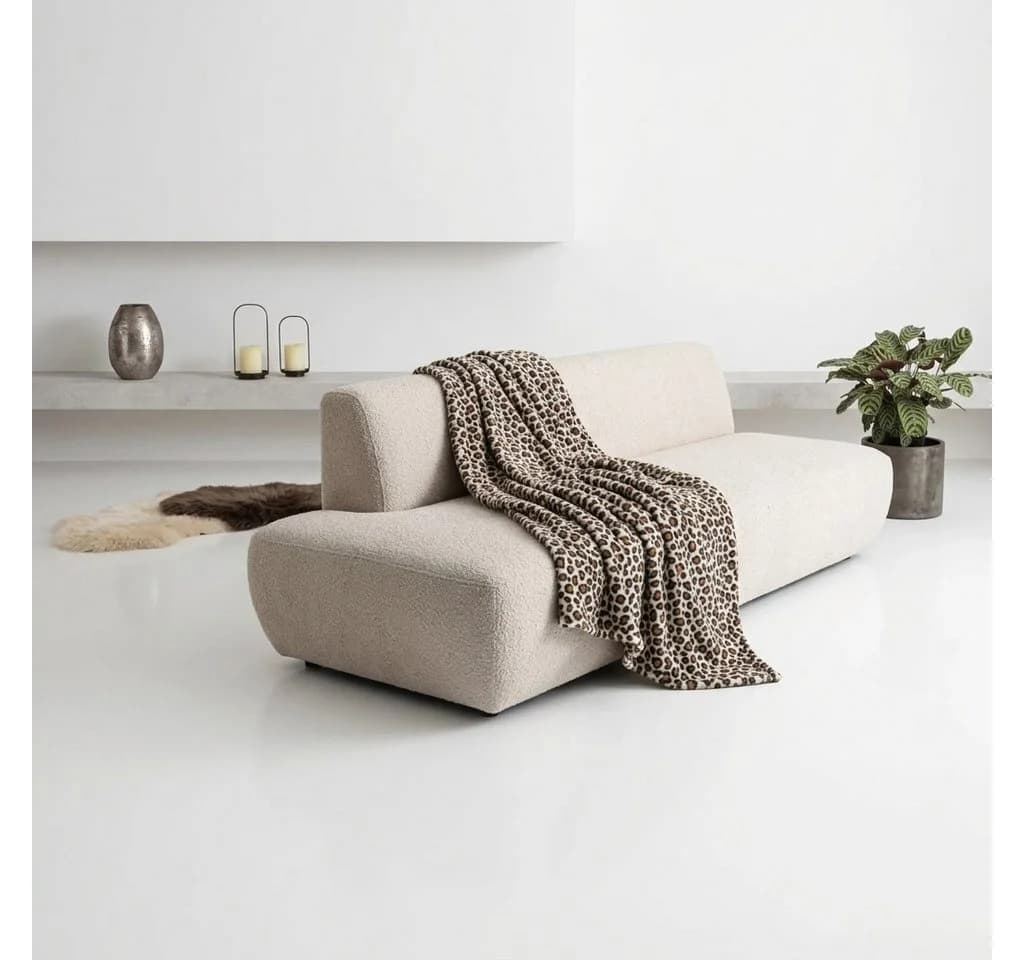 Home-trends24.de Kuscheldecke Leo Beige/Braun Polyester