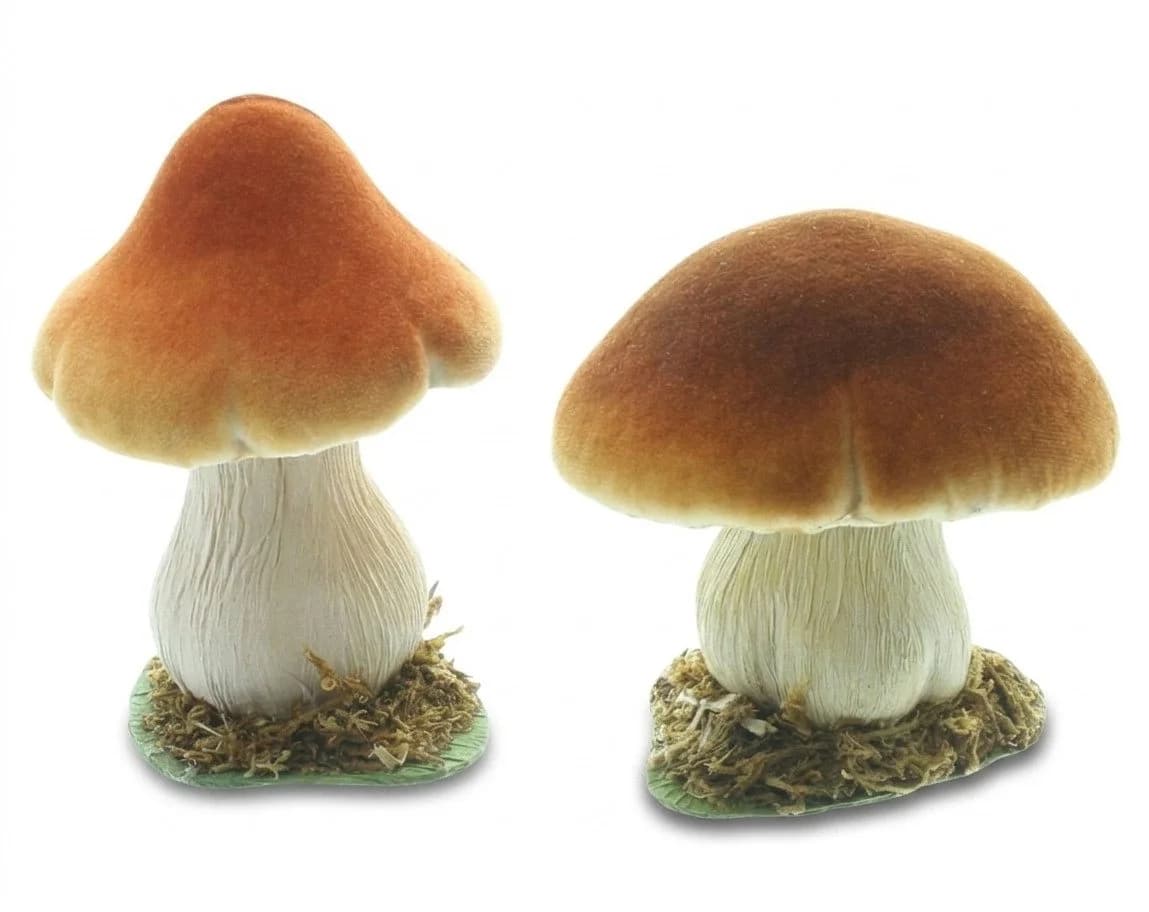 Dekofigur Steinpilz 2er-Set Herbst Deko Beige Orange - Bild 2