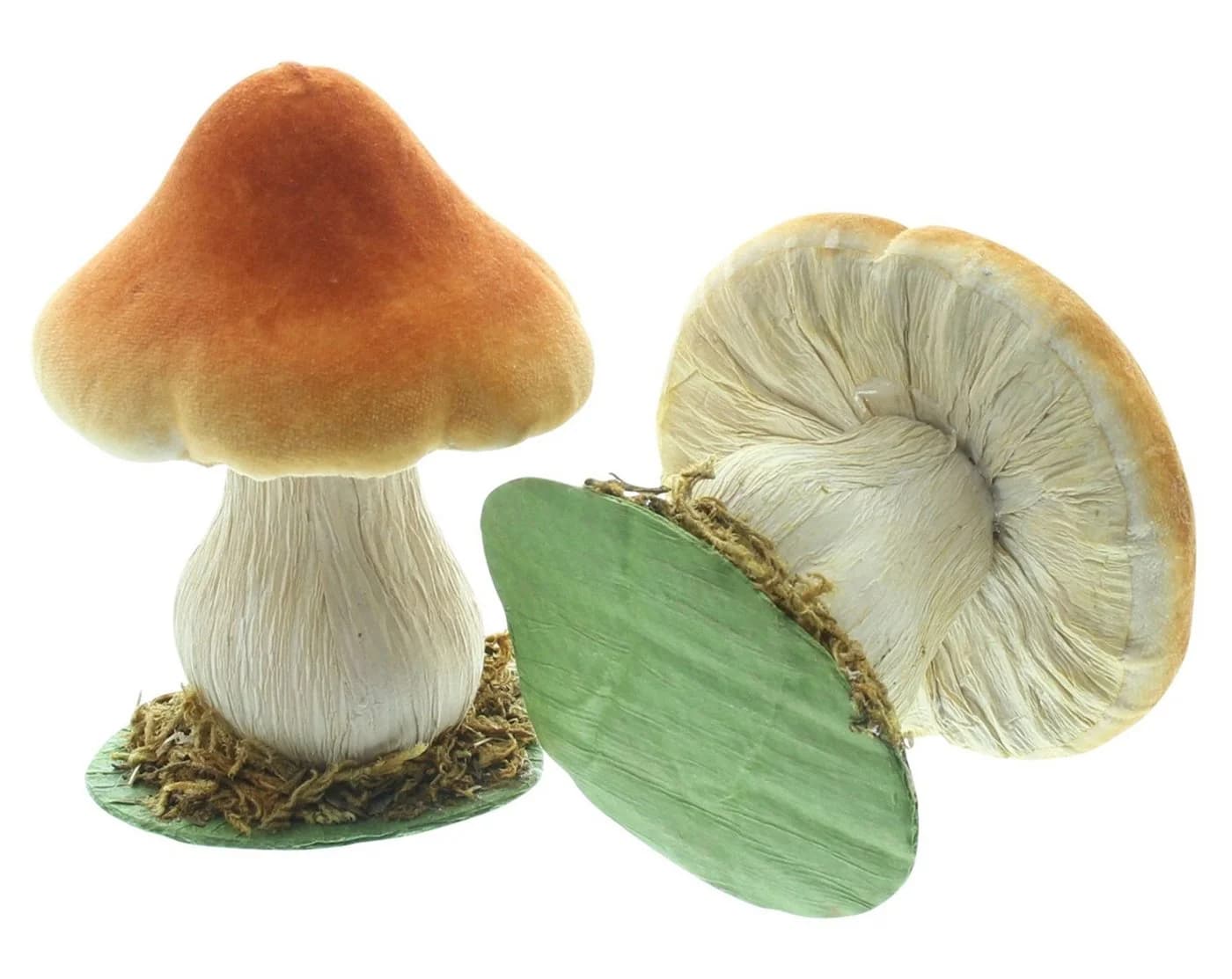 Dekofigur Steinpilz 2er-Set Herbst Deko Beige Orange - Bild 3