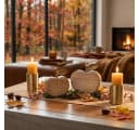 Home-trends24.de Dekofigur Apfel Mango Holz 2er-Set Gold Bild 1
