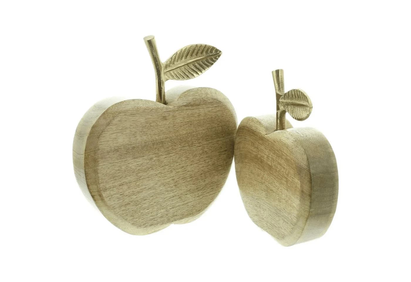 Home-trends24.de Dekofigur Apfel Mango Holz 2er-Set Gold - Bild 3