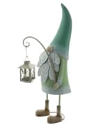 Home-trends24.de Gartenfigur Wichtel mit Laterne Grün/Braun Metall Bild 3