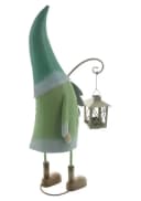 Home-trends24.de Gartenfigur Wichtel mit Laterne Grün/Braun Metall Bild 4